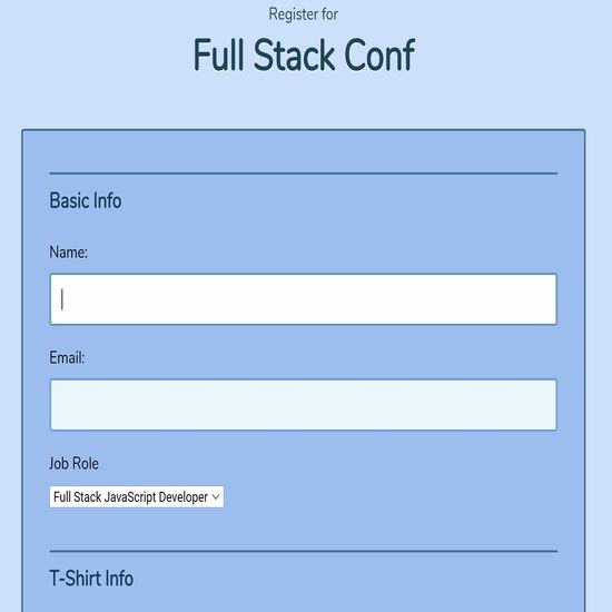 Conference Signup Form - Engineering Project